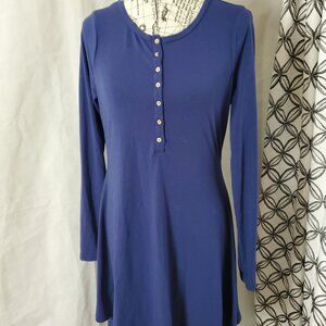 Zenana Long Sleeve Navy Knit Dress - Large